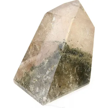 Přírodní kámen Křišťál s inkluzemi broušená špice (92g)