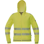 ČERVA Mikina SHELDON s kapucí, na zip, HV žluté 0306014770003 L Žlutá fluorescent