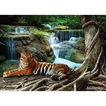 Fototapeta Fototapeta na zeď FTN M 2652, Tygr a vodopád, 155 x 110 cm, AG Design