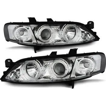 Přední světlomet Tuning Tec Přední světla OPEL VECTRA B 99-03.02 ANGEL EYES chromové