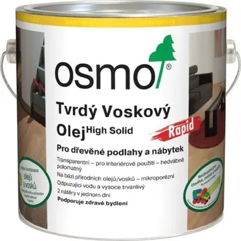Olej na dřevo OSMO Color Rapid tvrdý voskový olej 10 l bílý transparentní