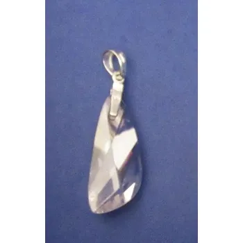 Přívěsek Světlý lesklý průhledný abstraktní těleso - stříbrný přívěsek