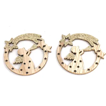 Vánoce Dekor. vánoce, dřevěná VÁNOČNÍ OZDOBA, 5cm, 12ks/bal