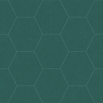 Tapeta Geometrická vliesová tapeta na zeď zelená s hexagony 148752, Blush, Esta Home