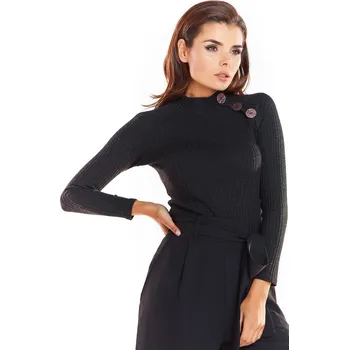 Vypasovaný rolák s dlouhými rukávy A315 Barva: Černá, Velikost: M