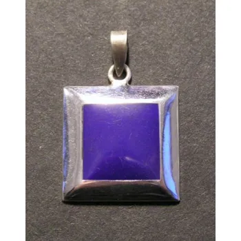 Přívěsek Čtverec s modrou výplní - stříbrný přívěsek / přívěsek ze stříbra