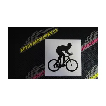 Polep vozidla SAMOLEPKA Cyklista 008 pravá (10 - červená) NA AUTO, NÁLEPKA, FÓLIE, POLEP, TUNING, VLASTNÍ TEXT, TISK, AUTOSAMOLEPKY.cz, POLEPY, OBRÁZEK, LOGO, SAMOLEPKY