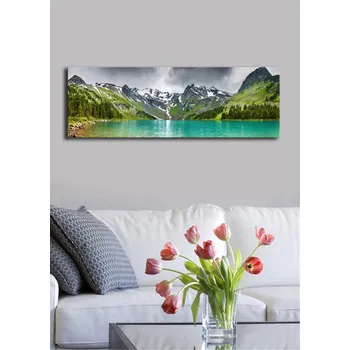 Obraz Obraz s LED osvětlením JEZERO V HORÁCH 5 30 x 90 cm