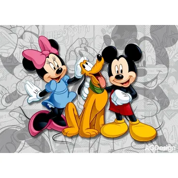 Fototapeta Dětská vliesová fototapeta na zeď - FTDN M 5204, Disney, Minnie a Mickey, 155 x 110 cm, AG Design