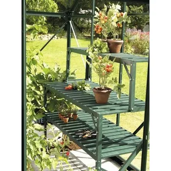 Zahradní stůl Nástavec na stůl Vitavia hliníkový 121 x 28 x 39 cm zelený
