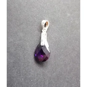 Přívěsek Fialový přívěsek - stříbrný