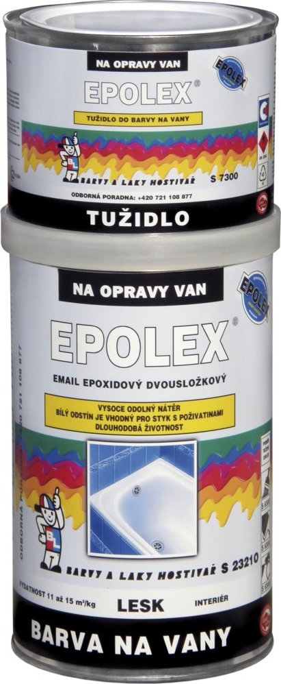 Barva na vany S2321O a tužidlo Epolex