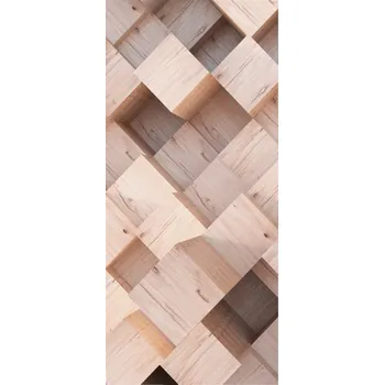 Fototapeta Fototapeta na zeď - 3D dřevěné kostky FTN V 2931, 3D Creative, 90 x 202 cm, AG Design
