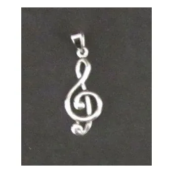 Přívěsek Houslový klíč - přívěsek - materiál stříbro