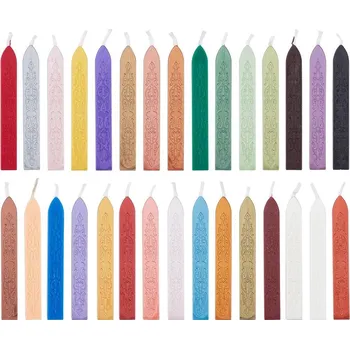 Pečeť Pečetní vosk, s knotem, Mix barev, 9x1cm, cena za 1 kus