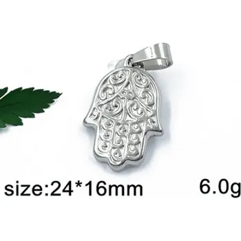 Přívěsek Ruka fatimy - 24x16mm - ocelový přívěsek (Ruka fatimy - 24x16mm - přívěsek z oceli)