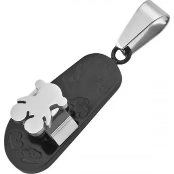 Přívěsek Pantofel s medvídkem - ocelový přívěsek