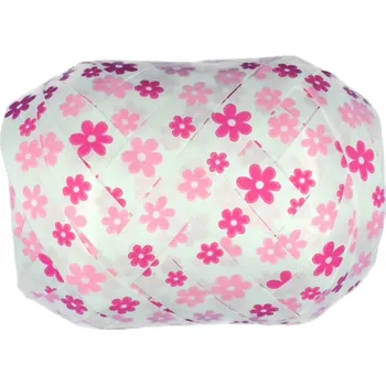 Stuha Stuha vázací MEADOW BLOSSOM růžová (velké Mega klubko) 1 cm x 30 m (Stuha polypropylénová, jednostranný potisk, květiny růžové)