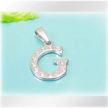 Přívěsek Zdobený ocelový přívěsek - písmeno G