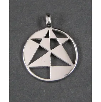 Přívěsek Kruh s inverzním obrazcem - ocelový přívěsek / přívěsek z oceli (Kruh s inverzním obrazcem - přívěsek z nerez oceli)