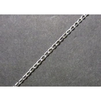 Řetízek Klasický C - stříbrný řetízek - délka 17cm - rhodiovaný