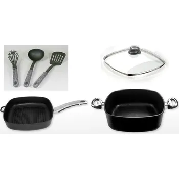 Sada nádobí sada titanového nádobí baf i na indukci grilovací 26x26 + pekáč 26x26x7 + víko