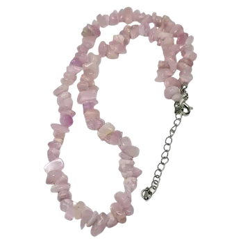 Náhrdelník Sekaný kunzitový náhrdelník – minerální šperk pro lásku a klid
