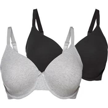 Podprsenka esmara® Dámská podprsenka XXL, 2 kusy (90D, černá/šedá)