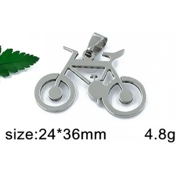 Přívěsek Bicykl - 24x36mm - ocelový přívěsek