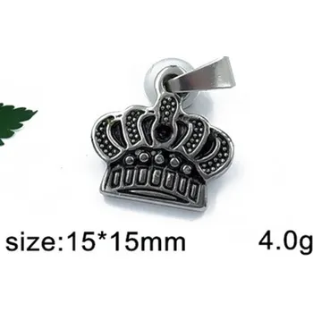 Přívěsek Královská koruna - ocelový přívěsek - 15x15mm