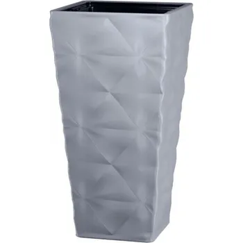 Květináč Květináč DIVA SLIM KVADRÁT SLIM šedá, 30 x 56 cm