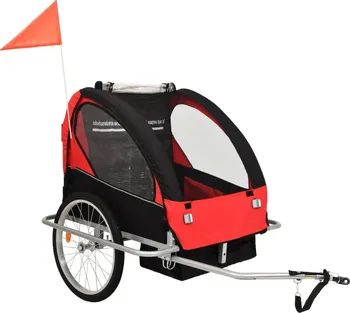 vozík za kolo Dětský vozík za kolo a kočárek pro běžce 2v1 113 x 85 x 105 cm