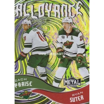 Karetní hra insert karta PARISE/SUTER 20-21 Metal Universe Alloyance číslo AL-20