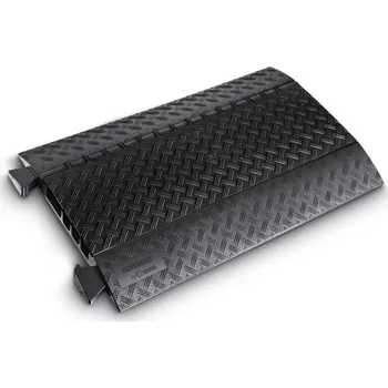 kabelová chránička Černý plastový kabelový most s víkem DEFENDER MIDI 4C - délka 87 cm, šířka 53,8 cm, výška 5,5 cm