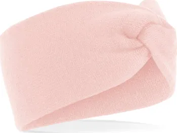 Zimní čelenka Beechfield Twist Knit Headband Pastel Pink uni