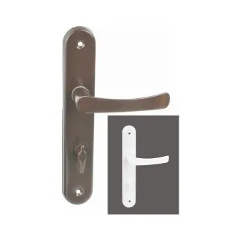 Dveřní kování 7Wp2 štít ovál WC klika rovná 72mm /hnědá (7Wp2 štít ovál WC klika rovná 72mm / hnědá / 1ks)