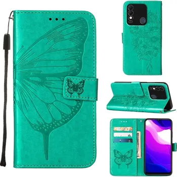 Pouzdro na tablet VSECHNONAMOBIL 46947 ART Peněženkový kryt Tecno Spark 8 BUTTERFLY zelený
