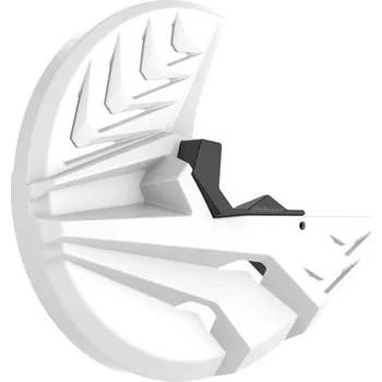 Kryt předního brzdového kotouče se spodním krytem vidlice POLISPORT PERFORMANCE bílá/černá 8151500002