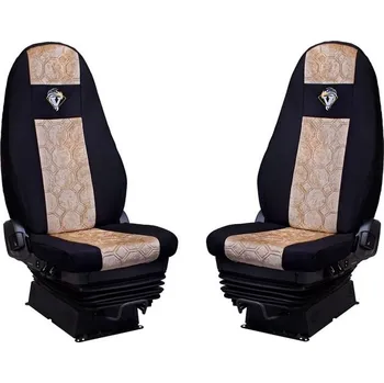 Potah sedadla Autopotahy textilní pro VOLVO FH od 2008, černo-béžová barva (č. 109)