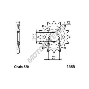 Řetězová sada pro motocykl Řetězové kolečko KAWASAKI KX 450 F rok 06-25