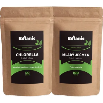 Přírodní produkt Botanic Chlorella 50 g + Mladý ječmen 100 g