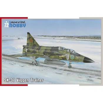 Plastikový model 1/72 SAAB SK-37 Viggen Trainer (3x camo)