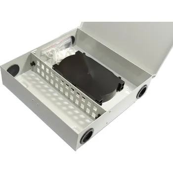 Rozvaděč Optický rozvaděč nástěnný kov 24 SC vč. opt. kazety a zámku jednokřídlý