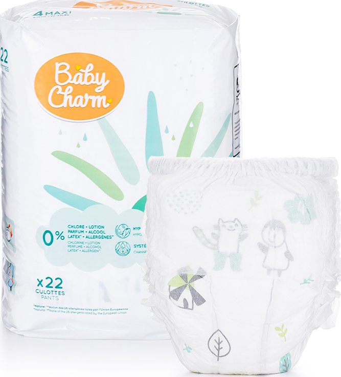Kalhotkové plenky Baby Charm Maxi vel.4 , 9-15 kg