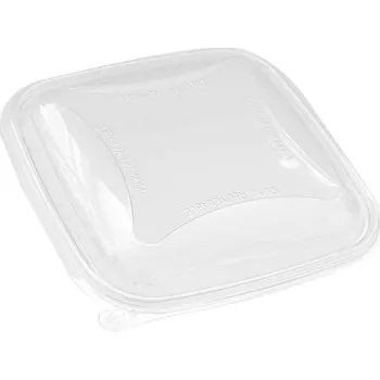 Jednorázové nádobí víko na misku čtvercovou PET 160x160 mm - transparentní (640 ks/balení)