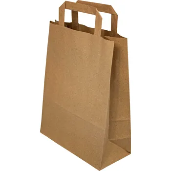 Jednorázové nádobí taška papírová hnědá 220x100x280 mm (50 ks/balení)