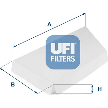 Ventilátor topení a klimatizace Filtr, vzduch v interiéru UFI 53.044.00