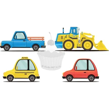 Jedlá dekorace na dort Caketools Jedlý papír "dětská auta 1" - A4