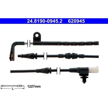 Brzdová destička Výstražný kontakt, opotřebení obložení ATE 24.8190-0945.2