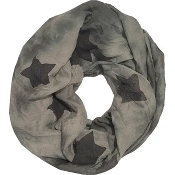 Šála Dámská šála bavlněná DT-015A zelená vzor hvězdy | COOLTOVKA.CZ